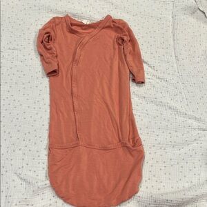 Kyte Baby Rust Orange Button-Up Baby Gown